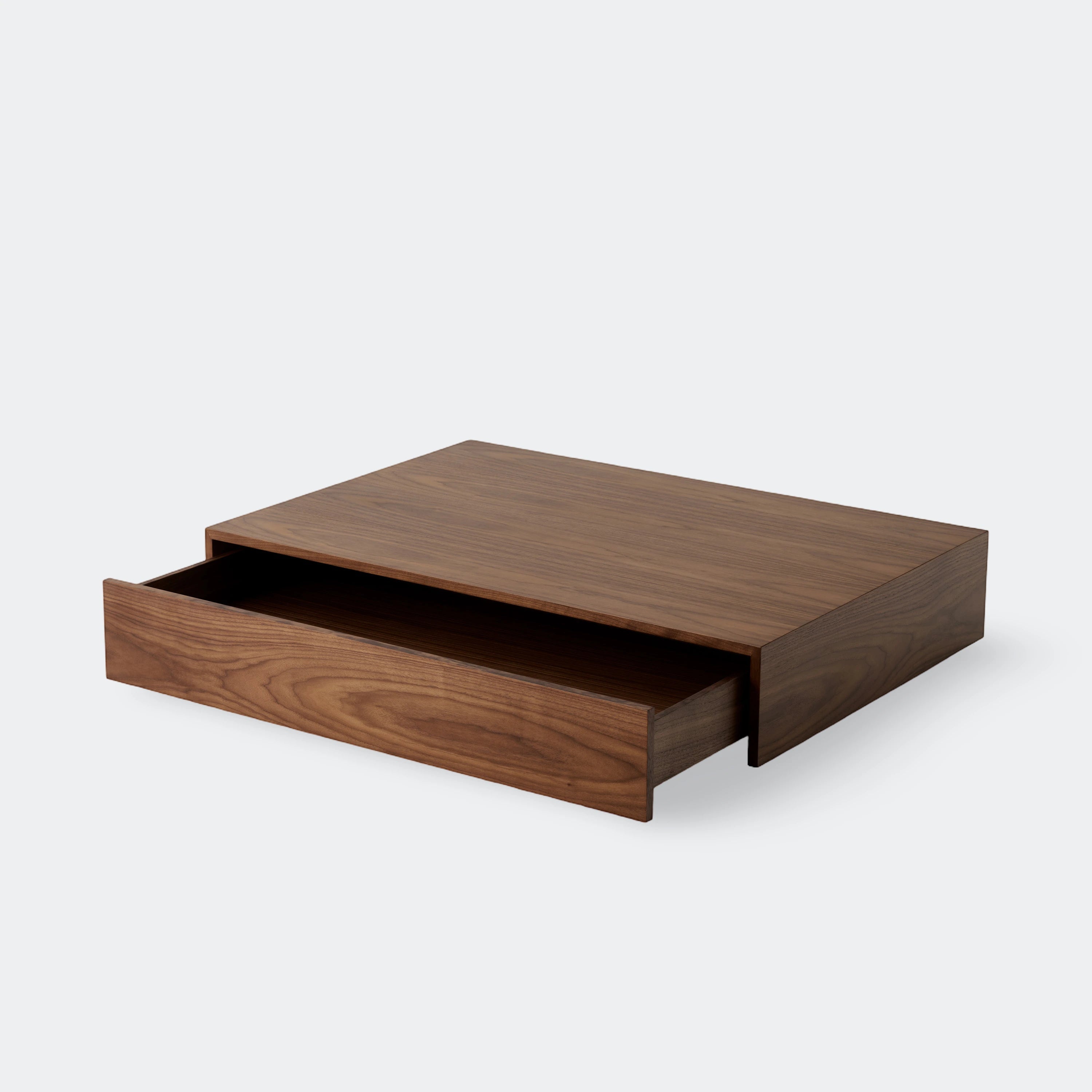 New Works Mass Coffee Table, Wide Walnut With Drawer#Finish_Walnut