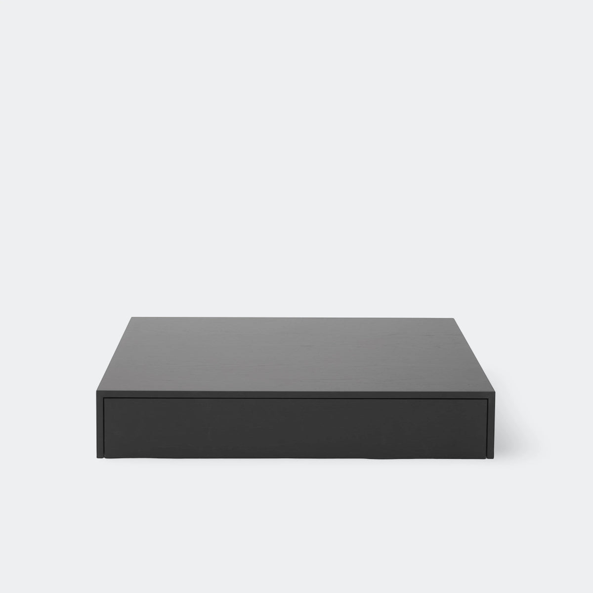 New Works Mass Coffee Table, Wide Black Stained Oak With Drawer#Finish_Black Stained Oak