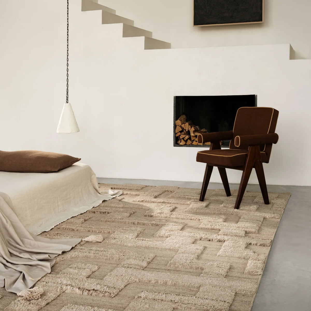 Nordic Knots Boho Rug - KANSO#Color_Sand Mix