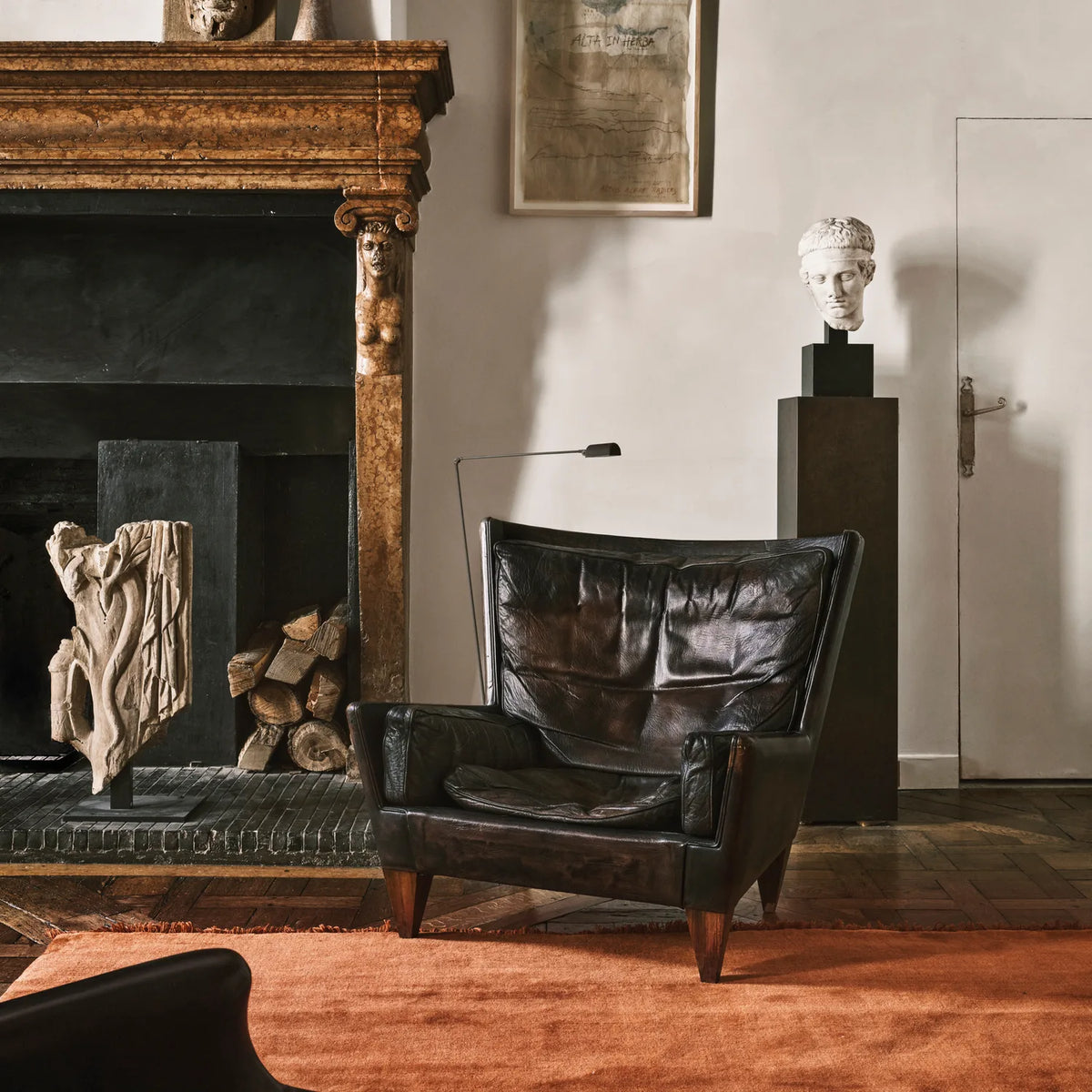 Nordic Knots Mohair Rug - KANSO#Color_Rust