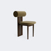 Norr11 Hippo Dining Chair Dark Smoked Oak Brussels Velvet Olive Green