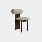 Norr11 Hippo Dining Chair Dark Smoked Oak Barnum Bouclé 3