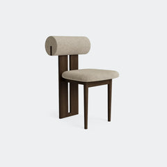 Norr11 Hippo Dining Chair Dark Smoked Oak Barnum Bouclé 3