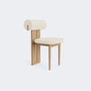 Norr11 Hippo Dining Chair Natural Oak Barnum Bouclé 24 - KANSO
