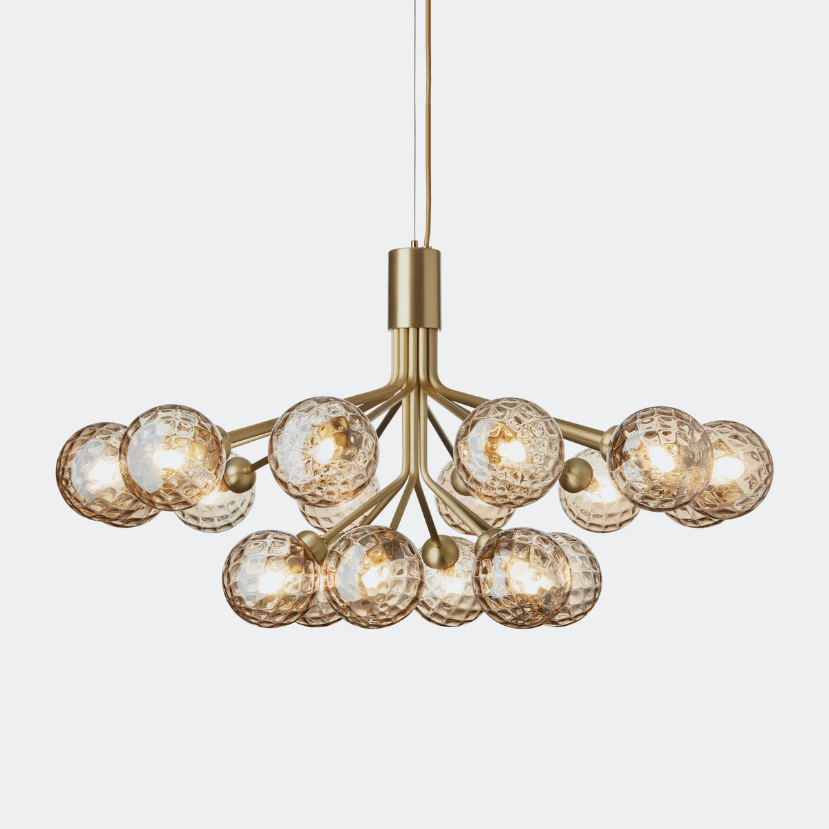 Nuura Apiales 18 Chandelier, Brushed Brass / Optic Gold - KANSO#Finish_Brushed Brass / Optic Gold