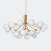 Nuura Apiales 18 Chandelier, Brushed Brass / Opal - KANSO#Finish_Brushed Brass / Opal