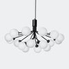 Nuura Apiales 18 Chandelier, Satin Black / Opal - KANSO#Finish_Satin Black / Opal
