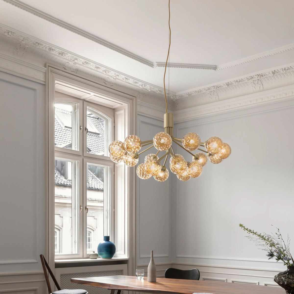 Nuura Apiales 18 Chandelier, Brushed Brass / Optic Gold - KANSO#Finish_Brushed Brass / Optic Gold