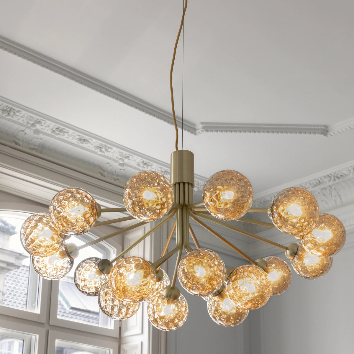 Nuura Apiales 18 Chandelier, Brushed Brass / Optic Gold - KANSO#Finish_Brushed Brass / Optic Gold