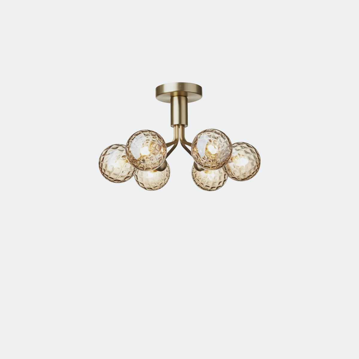 Nuura Apiales 6 Ceiling Light, Brushed Brass / Optic Gold - KANSO#Finish_Brushed Brass / Optic Gold