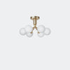Nuura Apiales 6 Ceiling Light, Brushed Brass / Opal - KANSO#Finish_Brushed Brass / Opal