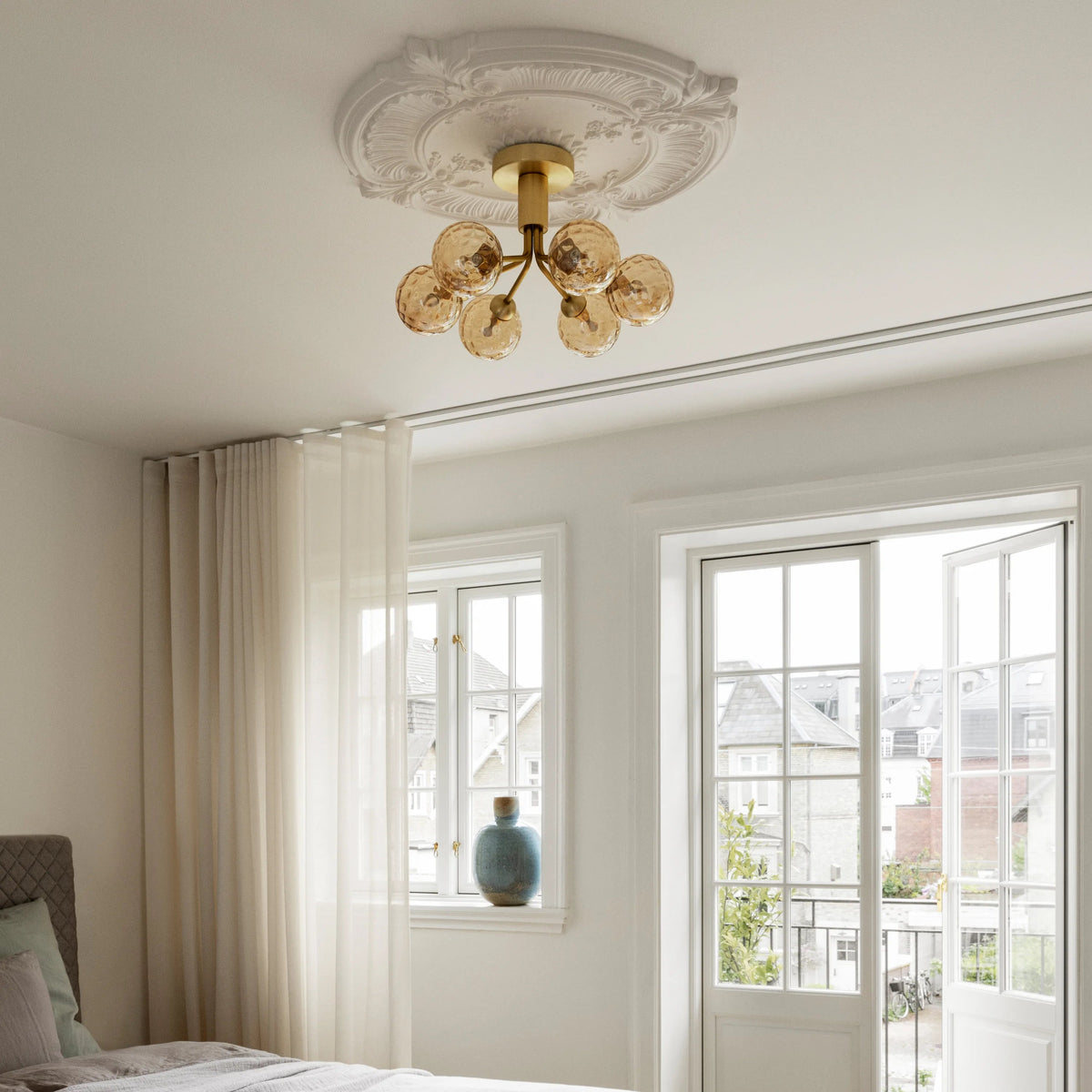 Nuura Apiales 6 Ceiling Light, Brushed Brass / Optic Gold - KANSO#Finish_Brushed Brass / Optic Gold