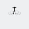 Nuura Apiales 6 Ceiling Light, Satin Black / Opal - KANSO#Finish_Satin Black / Opal