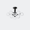 Nuura Apiales 9 Ceiling Light, Satin Black / Opal - KANSO#Finish_Satin Black / Opal