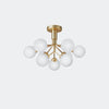 Nuura Apiales 9 Ceiling Light, Brushed Brass / Opal - KANSO#Finish_Brushed Brass / Opal