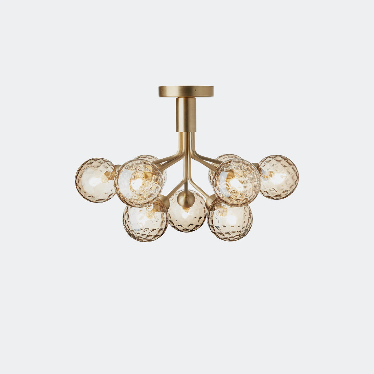 Nuura Apiales 9 Ceiling Light, Brushed Brass / Optic Gold - KANSO#Finish_Brushed Brass / Optic Gold