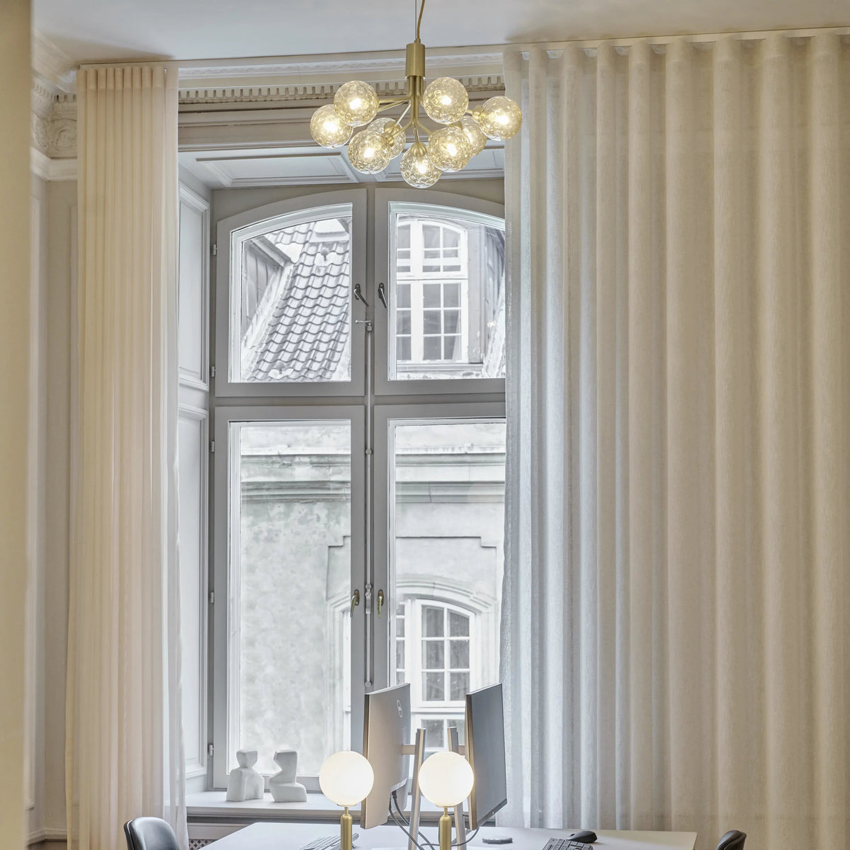 Nuura Apiales 9 Chandelier, Brushed Brass / Optic Gold - KANSO#Finish_Brushed Brass / Optic Gold