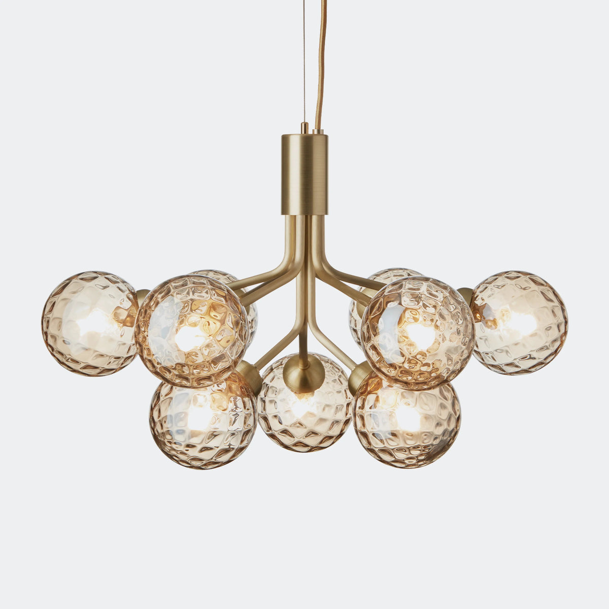 Nuura Apiales 9 Chandelier, Brushed Brass / Optic Gold - KANSO#Finish_Brushed Brass / Optic Gold