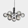 Nuura Apiales 9 Chandelier, Satin Black / Optic Smoked - KANSO#Finish_Satin Black / Optic Smoked