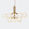 Nuura Apiales 9 Chandelier, Brushed Brass / Opal - KANSO#Finish_Brushed Brass / Opal