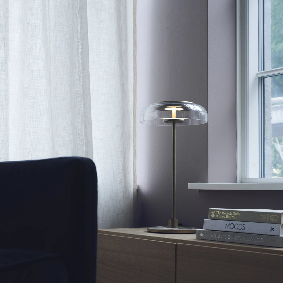 Nuura Blossi Table Lamp, Nordic Gold / Clear - KANSO#Finish_Nordic Gold / Clear