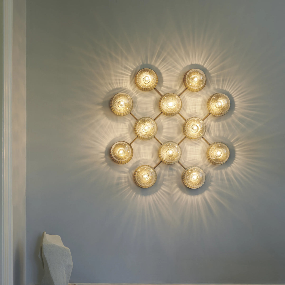 Nuura Liila 12 Wall Light, Nordic Gold / Optic Clear - KANSO#Finish_Nordic Gold / Optic Clear