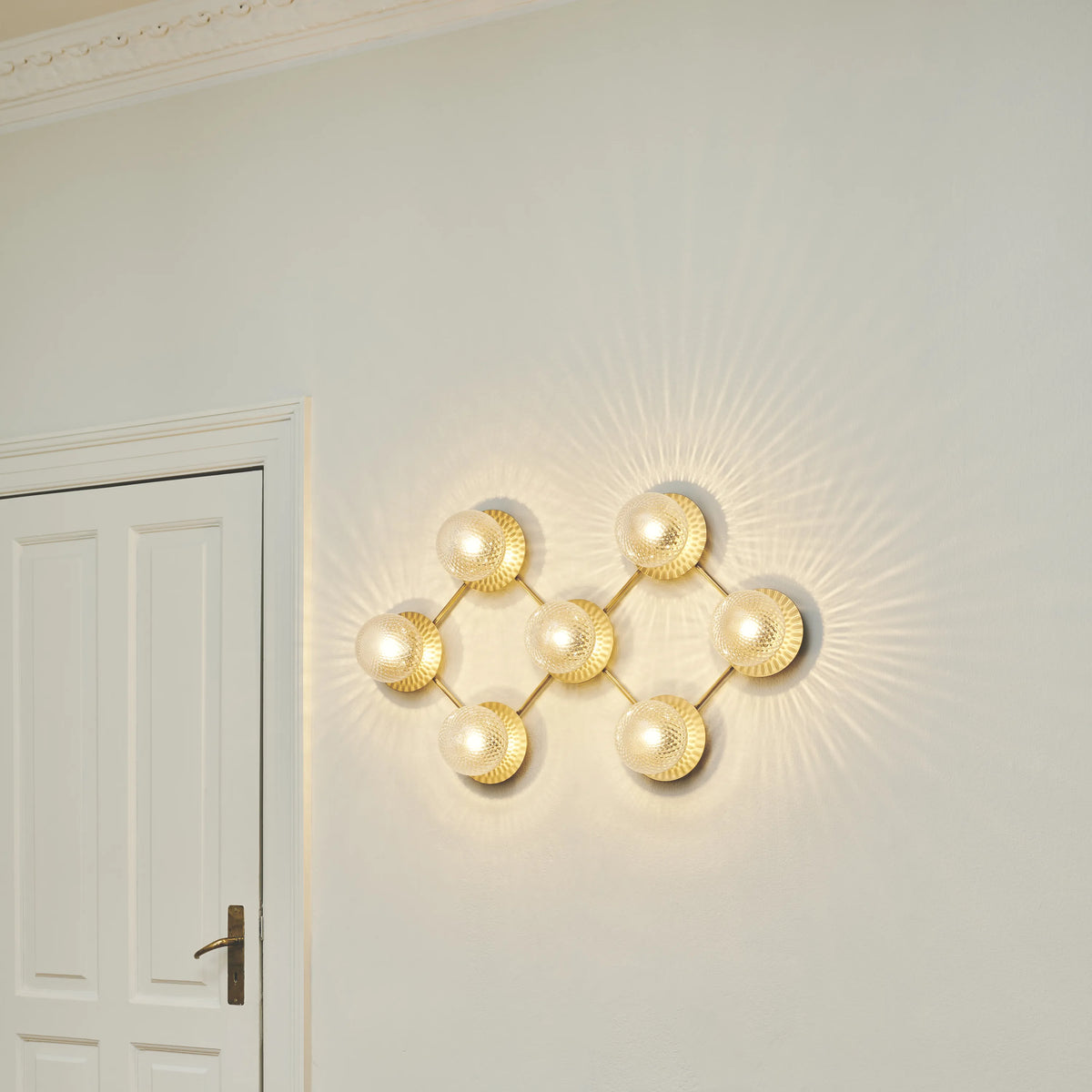 Nuura Liila 7 Wall Light, Nordic Gold / Optic Clear - KANSO#Finish_Nordic Gold / Optic Clear