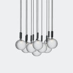 Nuura Miira 13 Large Chandelier, Rock Grey / Optic Clear - KANSO#Finish_Rock Grey / Optic Clear