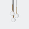 Nuura Miira 3 Chandelier, Brass / Opal - KANSO#Finish_Brass / Opal