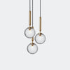 Nuura Miira 3 Chandelier, Brass / Optic Clear - KANSO#Finish_Brass / Optic Clear