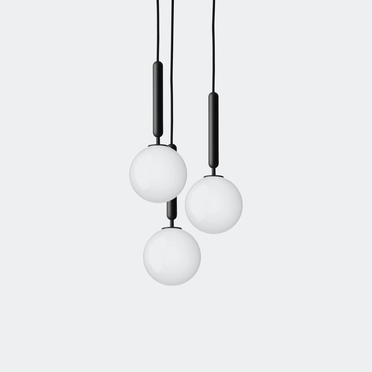 Nuura Miira 3 Chandelier, Rock Grey / Opal - KANSO#Finish_Rock Grey / Opal