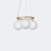 Nuura Miira 3 Circular Chandelier, Brass / Opal - KANSO#Finish_Brass / Opal