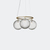 Nuura Miira 3 Circular Chandelier, Brass / Optic Clear - KANSO#Finish_Brass / Optic Clear
