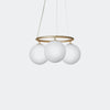 Nuura Miira 3 Circular Chandelier, Brass / Opal - KANSO#Finish_Brass / Opal