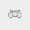 Nuura Miira 3 Circular Chandelier, Brass / Optic Clear - KANSO#Finish_Brass / Optic Clear