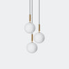 Nuura Miira 3 Large Chandelier, Brass / Opal - KANSO#Finish_Brass / Opal