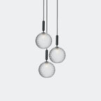Nuura Miira 3 Large Chandelier, Rock Grey / Optic Clear - KANSO#Finish_Rock Grey / Optic Clear