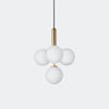 Nuura Miira 4 Chandelier, Brass / Opal - KANSO#Finish_Brass / Opal