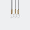 Nuura Miira 6 Chandelier, Brass / Opal - KANSO#Finish_Brass / Opal