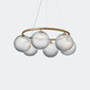 Nuura Miira 6 Circular Chandelier, Brass / Optic Clear - KANSO#Finish_Brass / Optic Clear