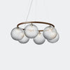 Nuura Miira 6 Circular Chandelier, Dark Bronze / Optic Clear - KANSO#Finish_Dark Bronze / Optic Clear