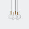 Nuura Miira 6 Large Chandelier, Brass / Opal - KANSO#Finish_Brass / Opal