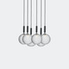 Nuura Miira 6 Large Chandelier, Rock Grey / Optic Clear - KANSO#Finish_Rock Grey / Optic Clear