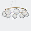 Nuura Miira 8 Circular Chandelier, Brass / Optic Clear - KANSO#Finish_Brass / Optic Clear