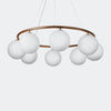 Nuura Miira 8 Circular Chandelier, Dark Bronze / Opal - KANSO#Finish_Dark Bronze / Opal