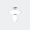Nuura Rizzatto 42 Ceiling Light, Satin Silver / Opal - KANSO#Finish_Satin Silver / Opal