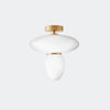 Nuura Rizzatto 42 Ceiling Light, Satin Brass / Opal - KANSO#Finish_Satin Brass / Opal