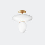 Nuura Rizzatto 42 Ceiling Light Satin Brass Opal