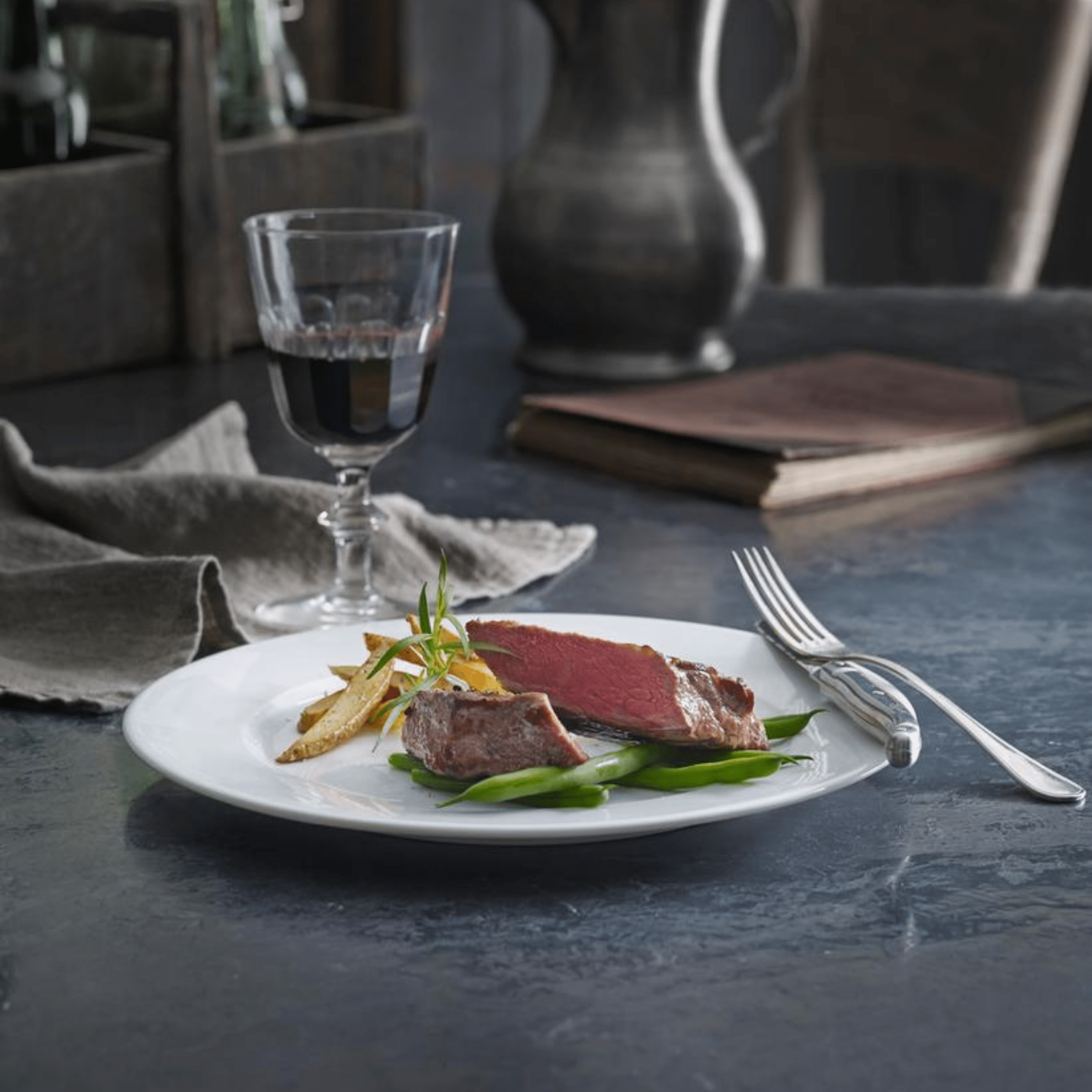 Pillivuyt Sancerre Plates, Set of 4 6" diam - Set of 4 - KANSO