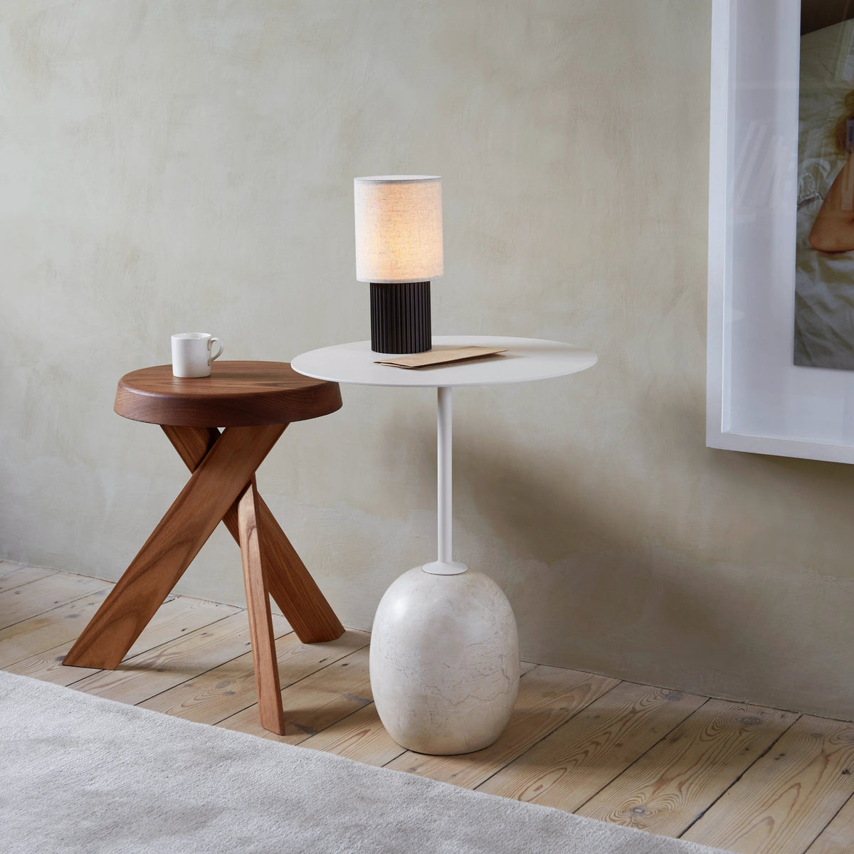 &Tradition Manhattan SC52, Portable Lamp Bronzed Brass & Canvas#Color_Bronzed Brass & Canvas